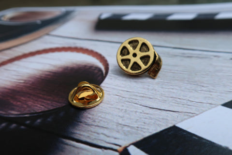 Film Reel Gold Lapel Pin