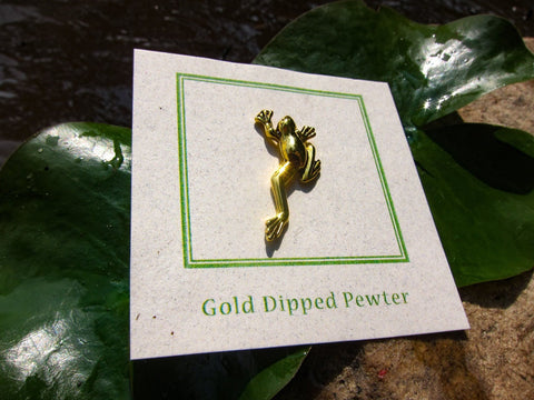 Frog Gold Lapel Pin