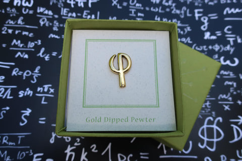 Golden Ratio Gold Lapel Pin