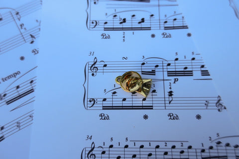 Handbell Gold Lapel Pin
