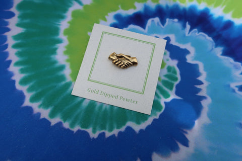 Handshake Gold Lapel Pin