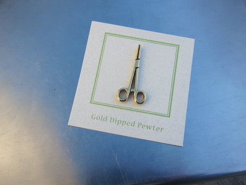 Hemostat Gold Lapel Pin