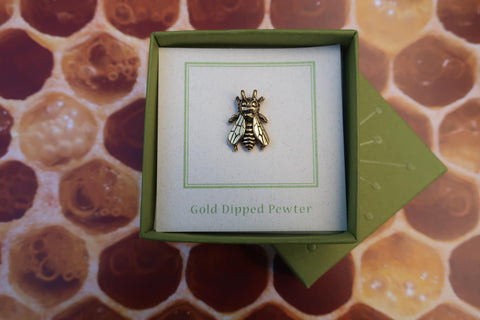 Honey Bee Gold Lapel Pin