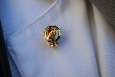Immunization Vial Gold Lapel Pin