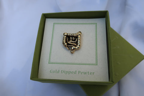 Intestines Gold Lapel Pin