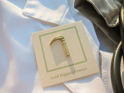 Laryngoscope Gold Lapel Pin