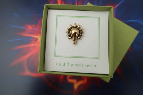 Lightbulb Gold Lapel Pin