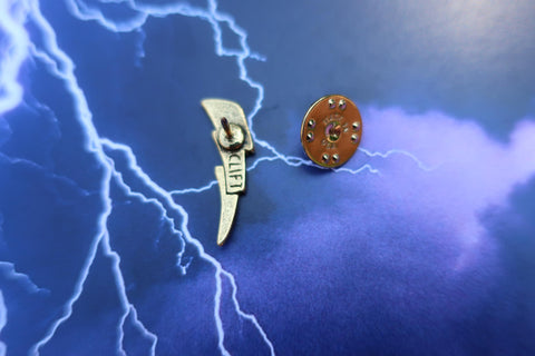 Lightning Bolt Gold Lapel Pin