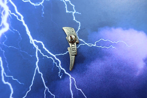 Lightning Bolt Gold Lapel Pin