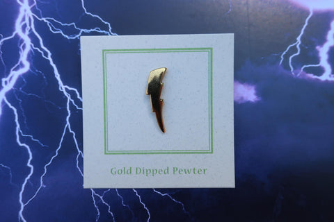 Lightning Bolt Gold Lapel Pin