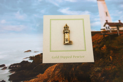 Lighthouse Gold Lapel Pin
