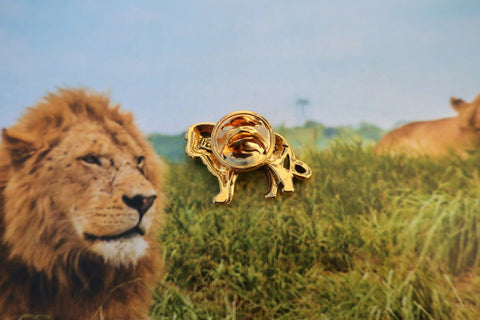 Lion Gold Lapel Pin