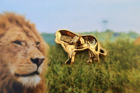Lion Gold Lapel Pin