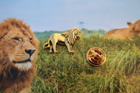 Lion Gold Lapel Pin