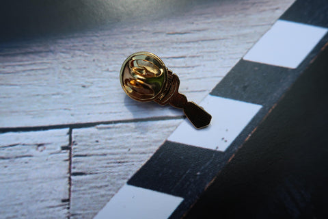 Microphone Gold Lapel Pin