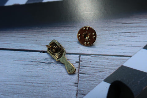 Microphone Gold Lapel Pin