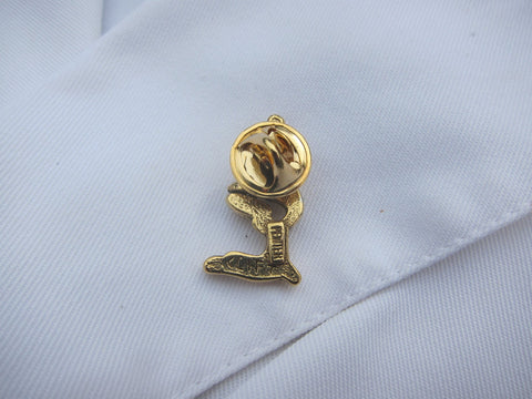 Microscope Gold Lapel Pin