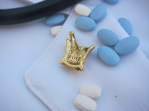 Mortar and Pestle Gold Lapel Pin