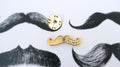 Moustache Gold Lapel Pin