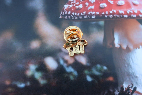Mushrooms Gold Lapel Pin