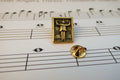 Music Conductor Gold Lapel Pin