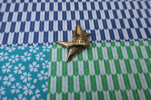 Origami Crane Gold Lapel Pin