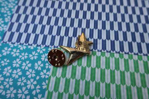Origami Crane Gold Lapel Pin