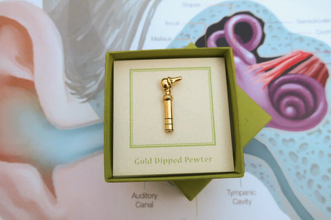 Otoscope Gold Lapel Pin