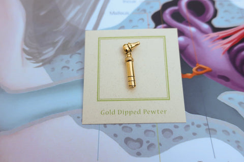 Otoscope Gold Lapel Pin