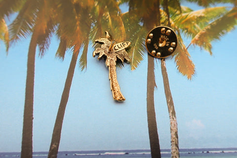 Palm Tree Gold Lapel Pin