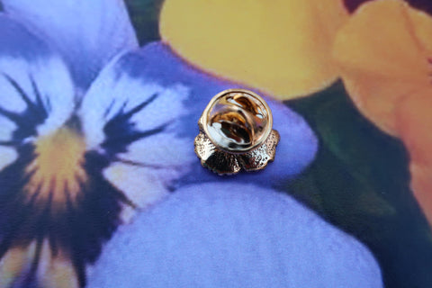 Pansy Gold Lapel Pin
