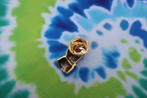 Peace Hand Sign Gold Lapel Pin