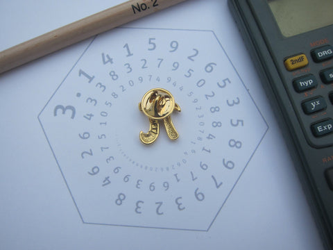 Pi Gold Lapel Pin