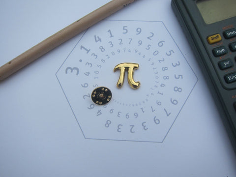 Pi Gold Lapel Pin