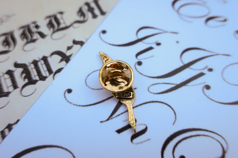 Quill Gold Lapel Pin