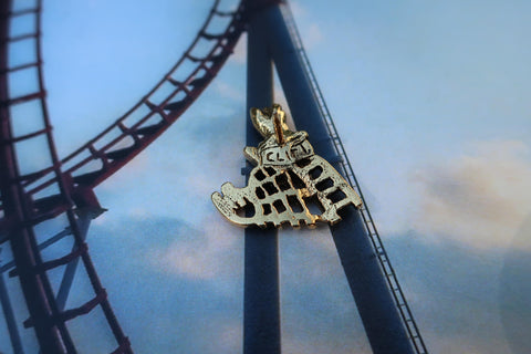 Roller Coaster Gold Lapel Pin