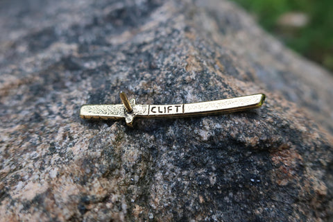 Samurai Sword Gold Lapel Pin