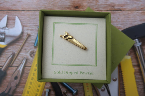 Saw Gold Lapel Pin