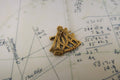 Sextant Gold Lapel Pin