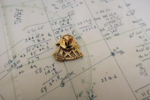 Sextant Gold Lapel Pin