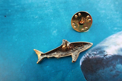Shark Gold Lapel Pin