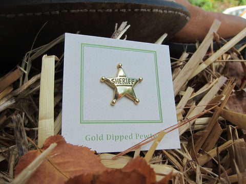 Sheriff Star Gold Lapel Pin