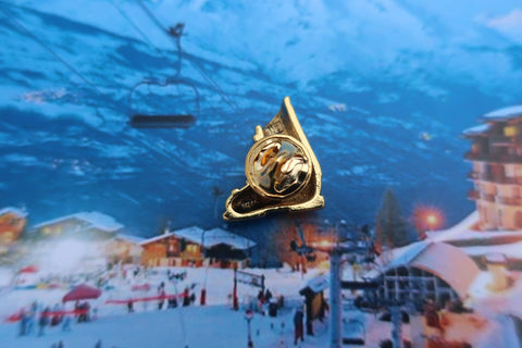 Ski Boot Gold Lapel Pin