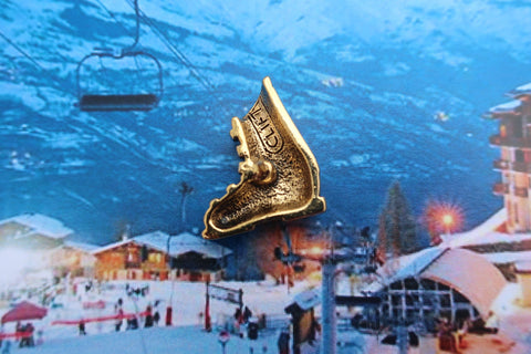 Ski Boot Gold Lapel Pin