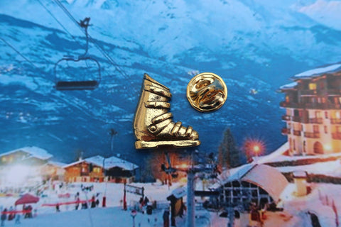 Ski Boot Gold Lapel Pin