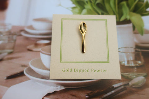 Spoon Gold Lapel Pin