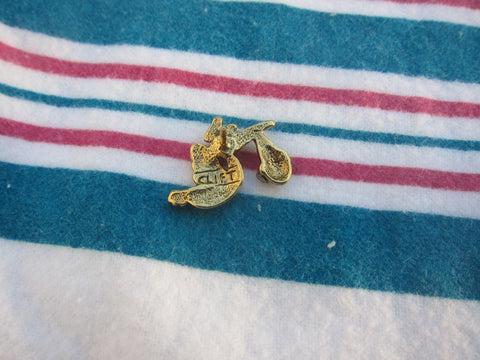 Stork Gold Lapel Pin