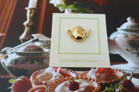 Teapot Gold Lapel Pin