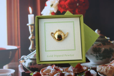 Teapot Gold Lapel Pin