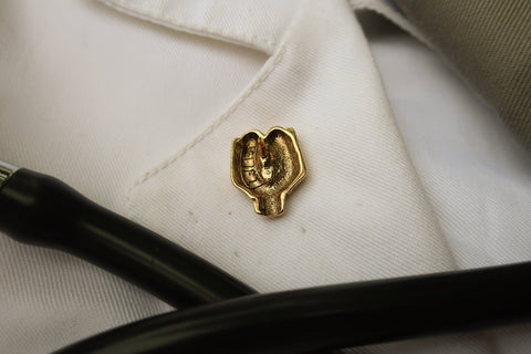 Thyroid Gland Gold Lapel Pin